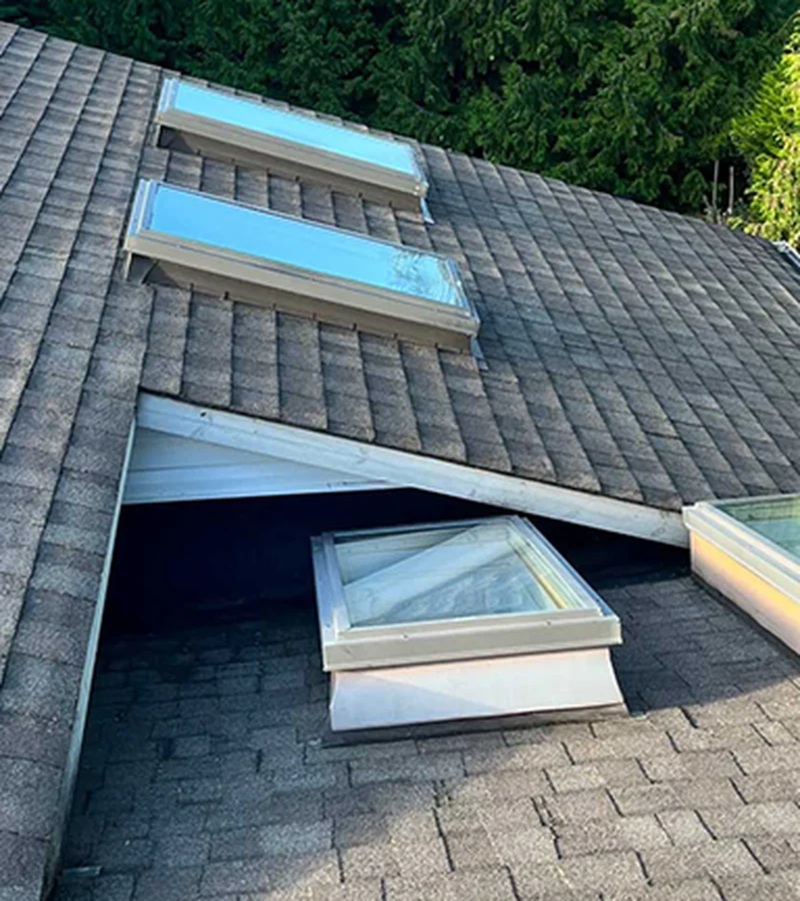 The same roof after Mr. Sparkle de-mossing and treatment