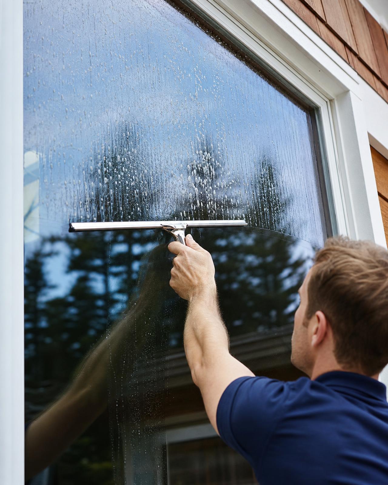 Streak-free residential windows after cleaning